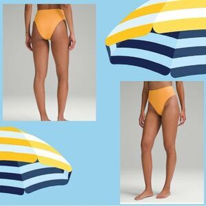 Lululemon Ribbed‎ High-Waist Skimpy-Fit Swim Bottom Mango Dream size 4 NWT 🏝️